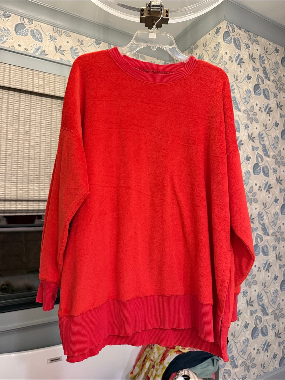 Red Women’s Crewneck Sweatshirt fleece